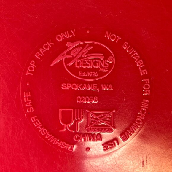 Zak Designs Red Melamine Mixing Bowls 3 Piece Set Vintage Retro Nesting Kitchen - Picture 3 of 7